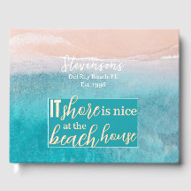 Vacation Beach House minimalist Script Family Namn