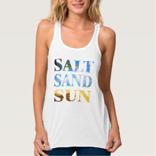 Vacation Beachwear Salt Sand Sol Summer, Beach Linne Med Racerback