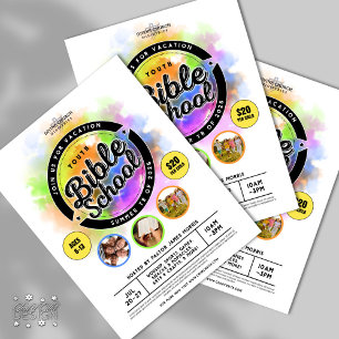 Vacation Bible School Church, sommarhändelse Reklamblad