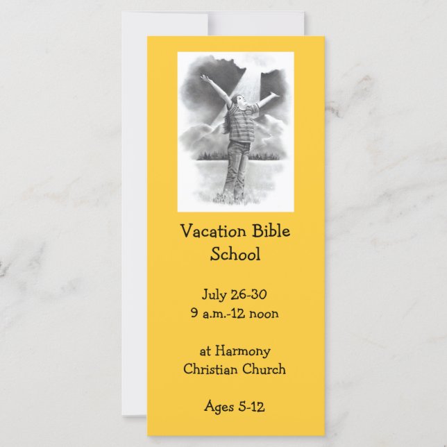 VACATION BIBLE SCHOOL INVITATION CARDS (Framsida)