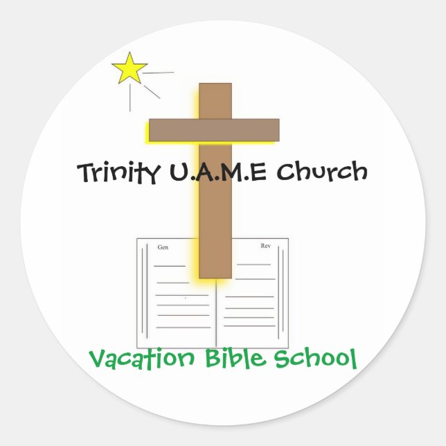 Vacation Bible School Sticker Runt Klistermärke (Framsida)