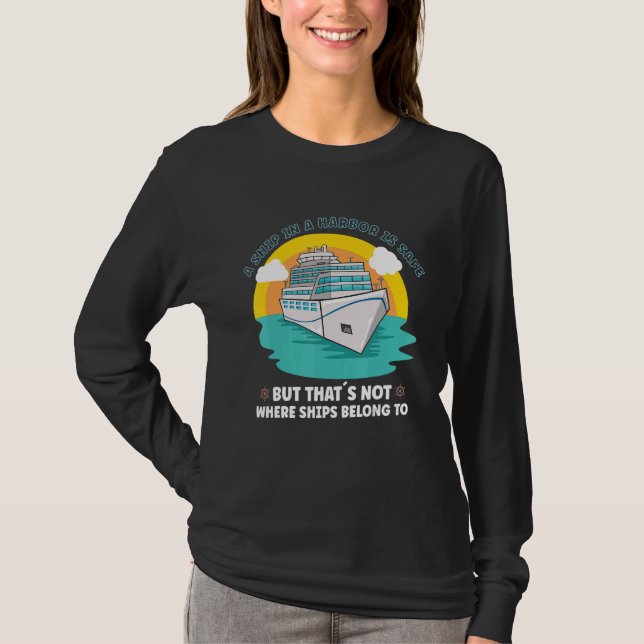 Vacation Boating Boat Captain Cruise Ship Cruising T Shirt (Framsida)