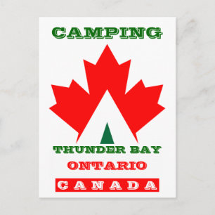 Vacation Camp Postcard Kanada Maple Löv Tält PC PC Vykort