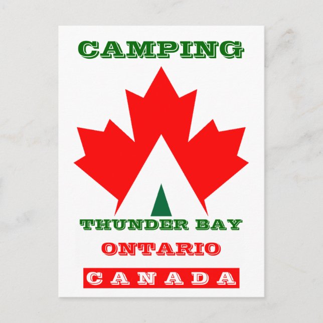 Vacation Camp Postcard Kanada Maple Löv Tält PC PC Vykort (Framsida)