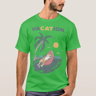Vacation Cat-pojke T Shirt