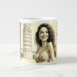 Vacation,Ejoeing the Beauty of Pisa Torn,Italien Jumbo Mugg