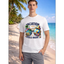 Vacation Feels Right Men’s Basic T-Shirt USA