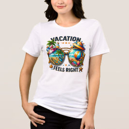 Vacation Feels Right Women’s Tri-Blend T-Shirt USA