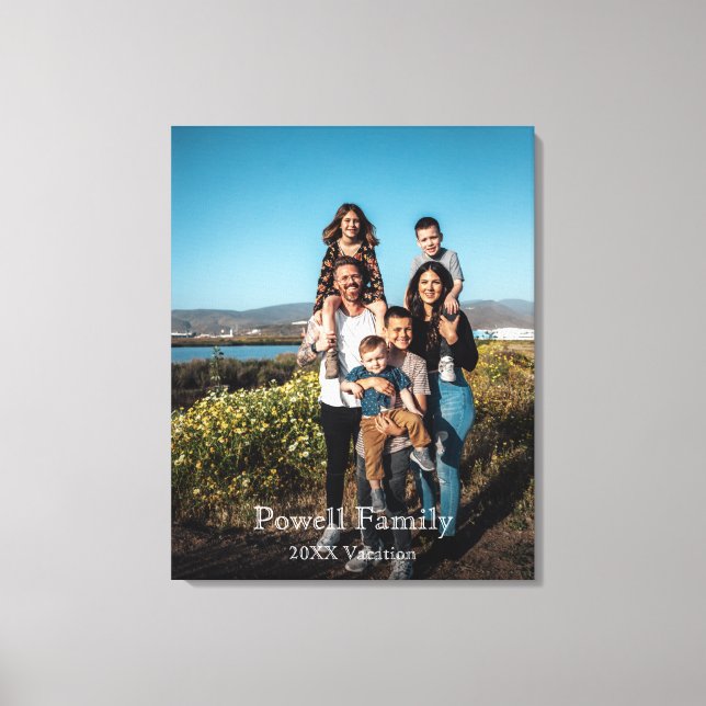Vacation-foto för anpassningsbar Personlig Family  Canvastryck (Framsida)