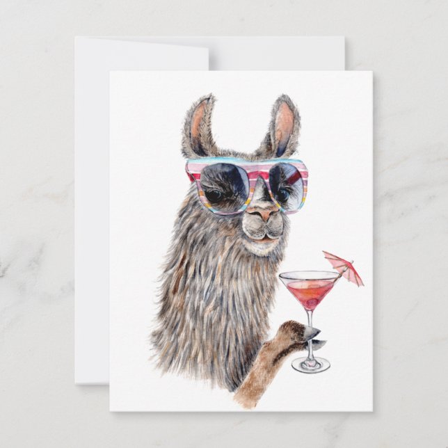 Vacation Llama Kort (Framsida)