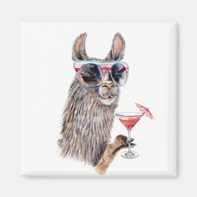 Vacation Llama Magnet (Framsidan)