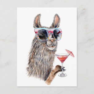 Vacation Llama Vykort