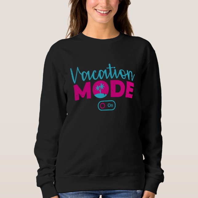 Vacation Mode On Beach Holidays Summer Trip Palms  T Shirt (Framsida)