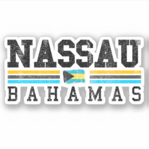 Vacation Nassau Bahamas Flagga Sticker Cruise Klistermärken