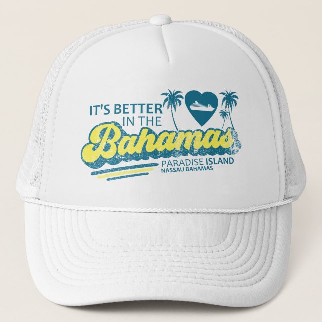 Vacation Nassau Paradise Island Bahamas Hat Cruise Keps (Framsida)