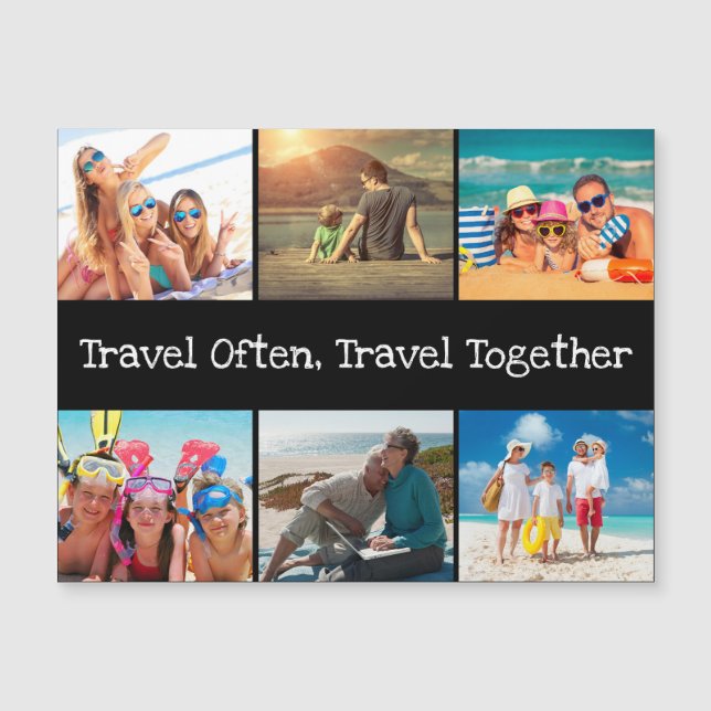 Vacation Photo Collage Resage ofta tillsammans (Framsida)