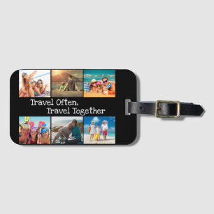 Vacation Photo Collage Resage ofta tillsammans Bagagebricka