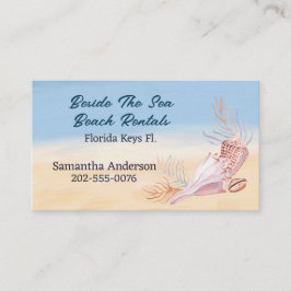 Vacation Rental Beach Seashell Visitkort