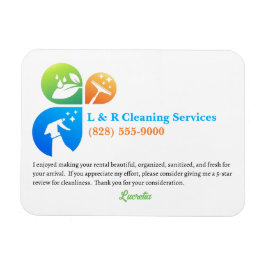 Vacation Rental Cleaner Housekeeper 5 Star Review Magnet