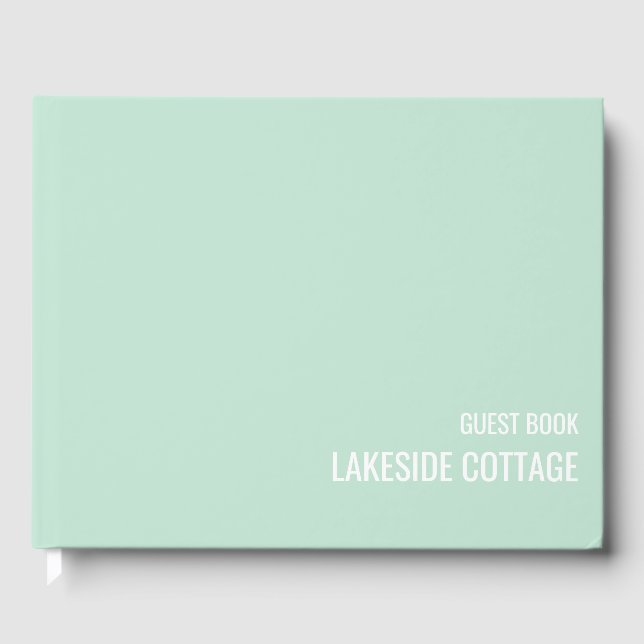 Vacation Rental Mint Minimalist Modern Airbnb Gästböcker (Framsida)