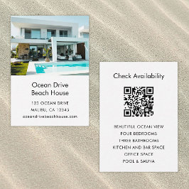 Vacation Rental Property Beach Promo Small Card Visitkort