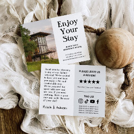 Vacation Rental Property Business Welcome Postcard Inbjudningar