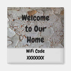 Vacation Rental Rustic Träd Bark Photo Wifi Guest Magnet