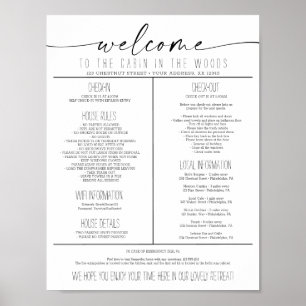 Vacation Rental Welcome Guide House Regler Poster