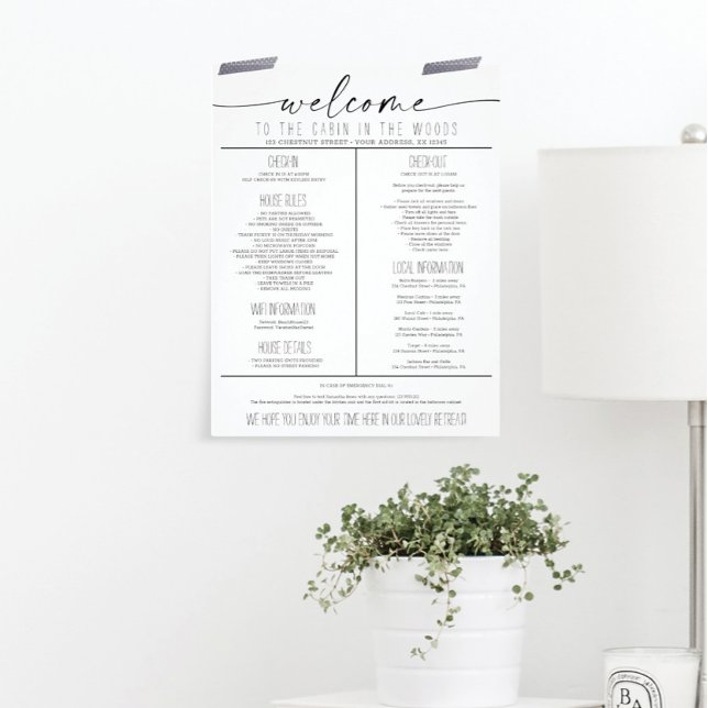 Vacation Rental Welcome Guide House Regler Reklamblad (Skapare uppladdad)