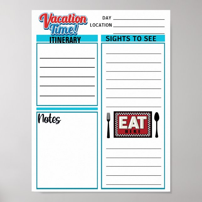 VACATION Resa för snabbhämtning Poster (Framsidan)