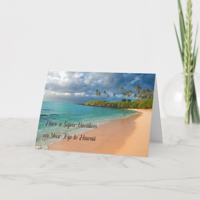 Vacation Resa till Hawaii med boeach Scenia Card Kort (Framsida)