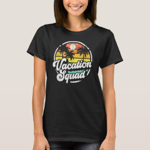 Vacation Squad Beach Retro 70 s, sommar Cruise Vin T Shirt