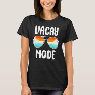 Vacation Summer Sunglasses Vintage Handflatan Träd T Shirt