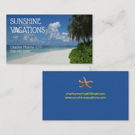 Vacation Travel Agent Tropical Sunshine Visitkort