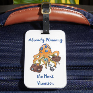 Vacation Travel Beach Hand-dragen Octopus Bagagebricka