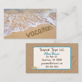 Vacation Tropical Bahamas Beach Visitkort