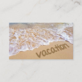 Vacation Tropical Bahamas Beach Visitkort