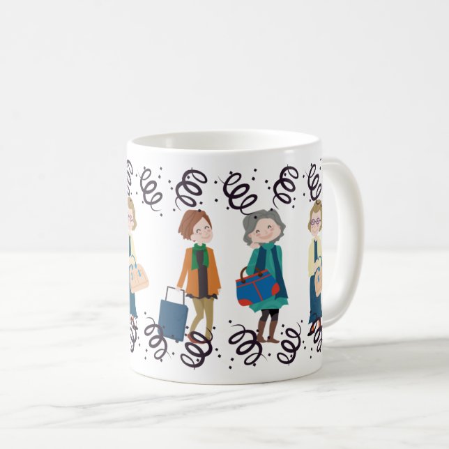 Vacation, turism och törst kaffemugg (Framsida höger)