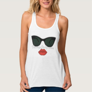 Vacation Vacay Dam Red Läppar Tanktop Linne Med Racerback
