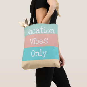 Vacation Vibes Endast Retro Stripe Tote Bag Tygkasse