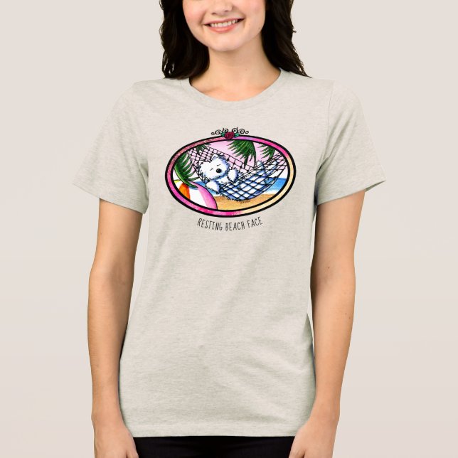 Vacation Westie KiniArt T-Shirt (Framsida)