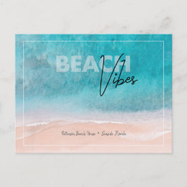 Vacationshem för Beach Vibes-vykort Vykort