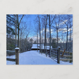 Vacationskabin på zigenarvägen under vintern 2022 vykort