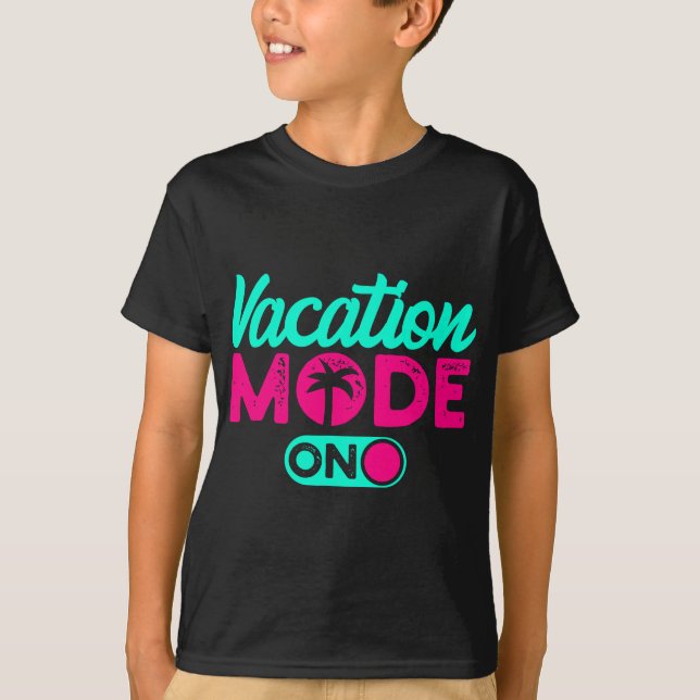 Vacationsläge sommarvakning t shirt (Framsida)