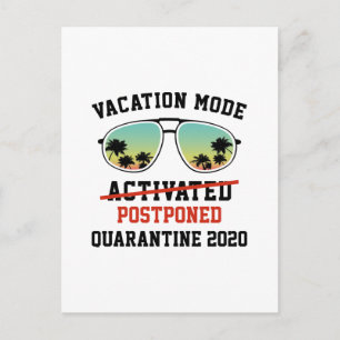 Vacationsläge uppskjutet vykort