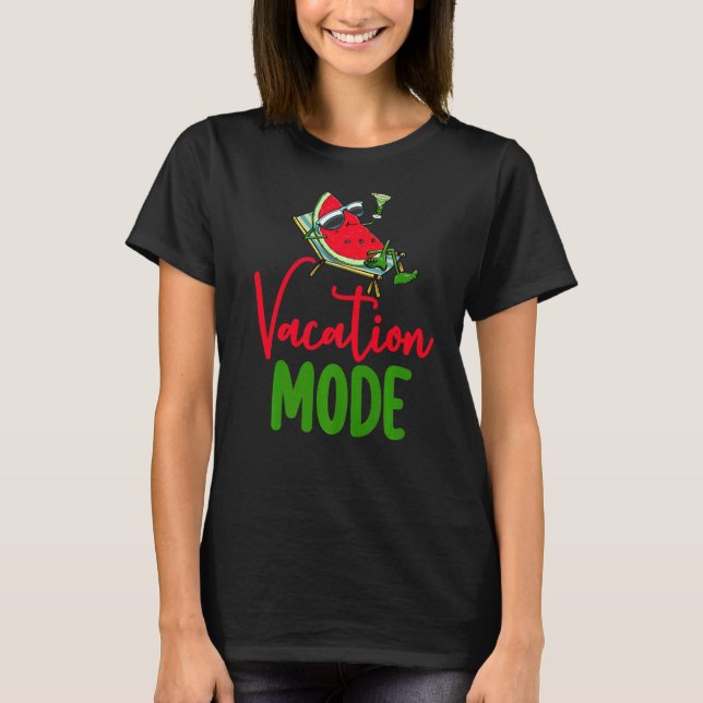 Vacationsläge Vattenmelon Kvinnor Kärlek Melon Fru T Shirt (Framsida)