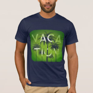 Vacationstypografi Grafik Grönt Vit T-skirt T Shirt