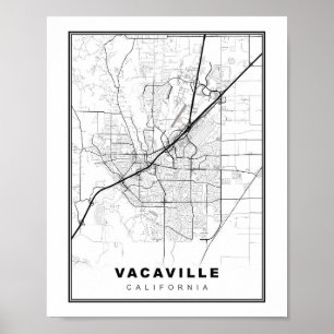 Vacaville Karta Poster