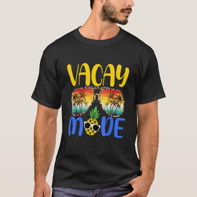 Vacay-fack för ananas-familjen i vacay Mode T Shirt (Framsida)