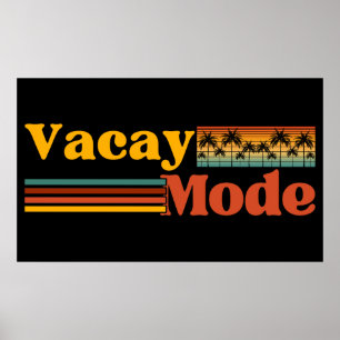 VACAY-LÄGE PALMTRÄD FAMILJESEMESTER POSTER
